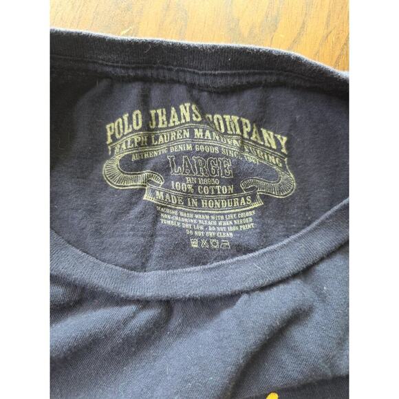 VINTAGE Polo Jeans Co Ralph Lauren Logo Graphic T-shirt Men Large Short Sleeve - Picture 8 of 15
